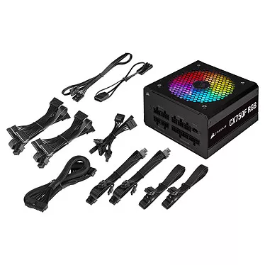 Corsair CX750F RGB 80PLUS Bronze (Noir) – Image 5