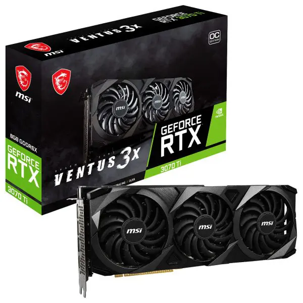 MSI GeForce RTX 3070 Ti VENTUS 3X 8G OC LHR carte graphique pc gamer prix maroc