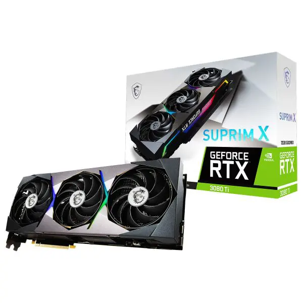 MSI GeForce RTX 3080 Ti SUPRIM X 12G LHR carte graphique pc gamer prix maroc