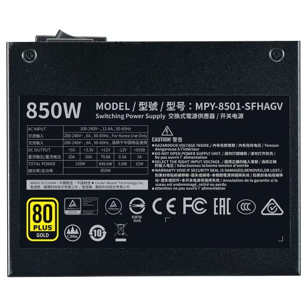 Cooler Master V850 SFX GOLD 80PLUS Gold – Image 5