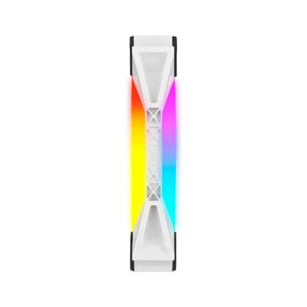 Corsair QL140 RGB Blanc – Ventilateur 140 mm avec LEDs RGB, 1250 RPM, disponible sur composant.ma pour refroidissement PC gamer.