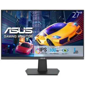 Moniteur ASUS VA27EHF 27 pouces Full HD IPS avec 100 Hz, 1 ms de temps de réponse, technologie Adaptive-Sync et connectivité HDMI.