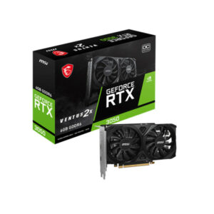 MSI GeForce RTX 3050 6GB GDDR6 avec ports HDMI et DisplayPort, idéale pour le gaming.