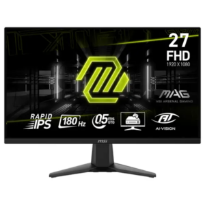 Image du moniteur gaming MSI 27 pouces avec 180 Hz et Adaptive-Sync.