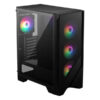 Meilleur boîtier gaming Maroc : MSI MAG FORGE 120A AIRFLOW avec 6 ventilateurs RGB et verre trempé. Disponible sur composant.ma.