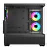 Boîtier Connect Stealth ARGB, moyen tour avec double paroi en verre trempé, disponible sur composants.ma