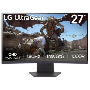 Moniteur de jeu LG UltraGear 27GS60QC-B, 2.5K 180 Hz, disponible sur composants.ma