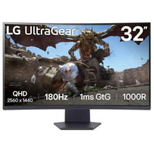 Moniteur de jeu LG UltraGear 32GS60QC-B, 2.5K 180 Hz, disponible sur composants.ma