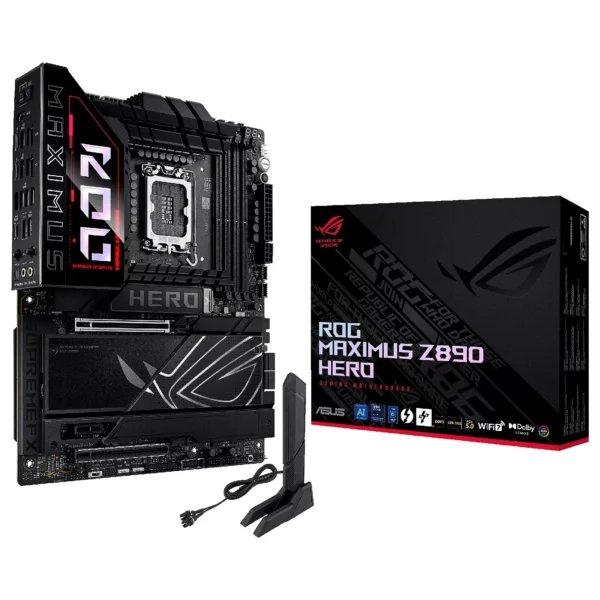 ASUS ROG MAXIMUS Z890 HERO - Carte mère ATX Intel LGA 1851, DDR5, PCIe 5.0, Wi-Fi 7, disponible sur composants.ma