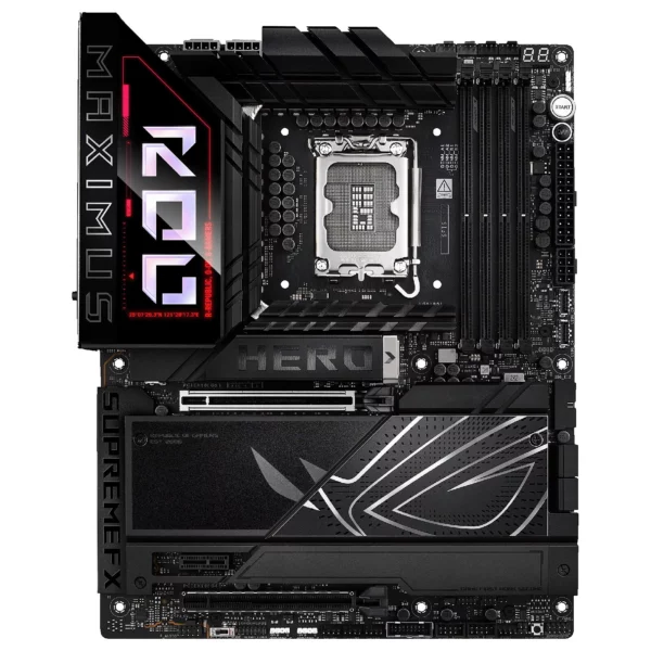 ASUS ROG MAXIMUS Z890 HERO - Carte mère ATX Intel LGA 1851, DDR5, PCIe 5.0, Wi-Fi 7, disponible sur composants.ma