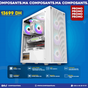 PC GAMER AMD RYZEN 7 7700   Connect LB240mm   MSI PRO A620M-E   TWINMOS VOLTX RGB DDR5 32GB (16GBx2) 6000MHZ CL36   ASUS PRIME GeForce RTX 5070 12GB GDDR7 OC Edition   nvme 512GB VN3 Kingston   PSU 750W BAJEAL 80+ BRONZE   BAJEAL PHANTOM ICE ARGB 4 FAN