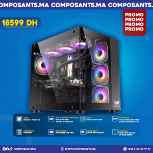 PC GAMER  AMD RYZEN 7 7800X 3D   Connect Refroidisseur LB360mm   MSI PRO B650-S WIFI   TWINMOS VOLTX RGB DDR5 32GB (16X2) 6000MHZ CL36   ASUS PRIME GeForce RTX 5070 12GB GDDR7 OC Edition   1TB NVME 990 PRO   Connect Alimentation PC 850W 80+ Bronze   HYBROK TITAN EVO BLACK (7 Fans ARGB)