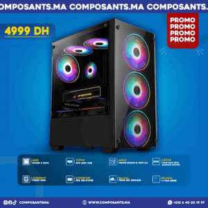 PC GAMER AMD RYZEN 5 5600   Connect FORST RGB   MSI A520M-A PRO   Lexar Thor 16Go DDR4 3600Mhz (White)   GTX 1650 4GB ZOTAC   nvme 256GB NVME   750W BAJEAL 80+ BRONZE   CASE BAJEAL 4 FAN RGB   12mois