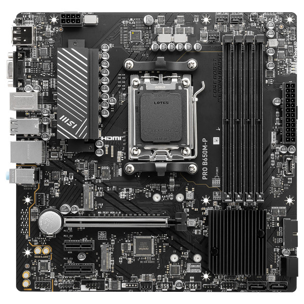 MSI PRO B650M-P Motherboard Micro ATX Socket AM5 AMD B650 - 4x DDR5 - M.2 PCIe 4.0 - USB 3.1 - PCI-Express 4.0 16x - LAN 2.5 GbE – Image 3