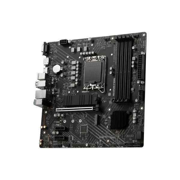 MSI PRO B760M-P Micro ATX - Socket LGA1700 - B760 - 4 x DDR5 - 2 x M.2 - USB 3.2 GEN 2 - 1 x PCI-Express 4.0 16x - LAN 1 GbE – Image 2