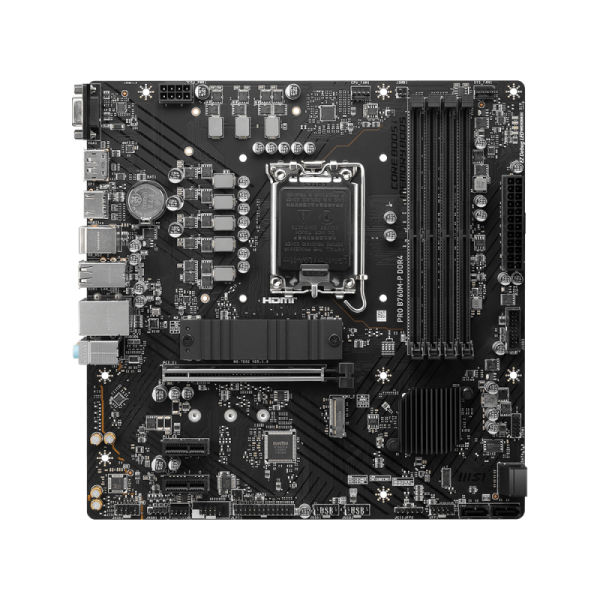 MSI PRO B760M-P Micro ATX - Socket LGA1700 - B760 - 4 x DDR5 - 2 x M.2 - USB 3.2 GEN 2 - 1 x PCI-Express 4.0 16x - LAN 1 GbE – Image 3