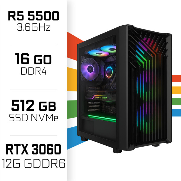 PC Gamer  Ryzen 5 5500 /16GB/512GB SSD/RTX3050 8GB